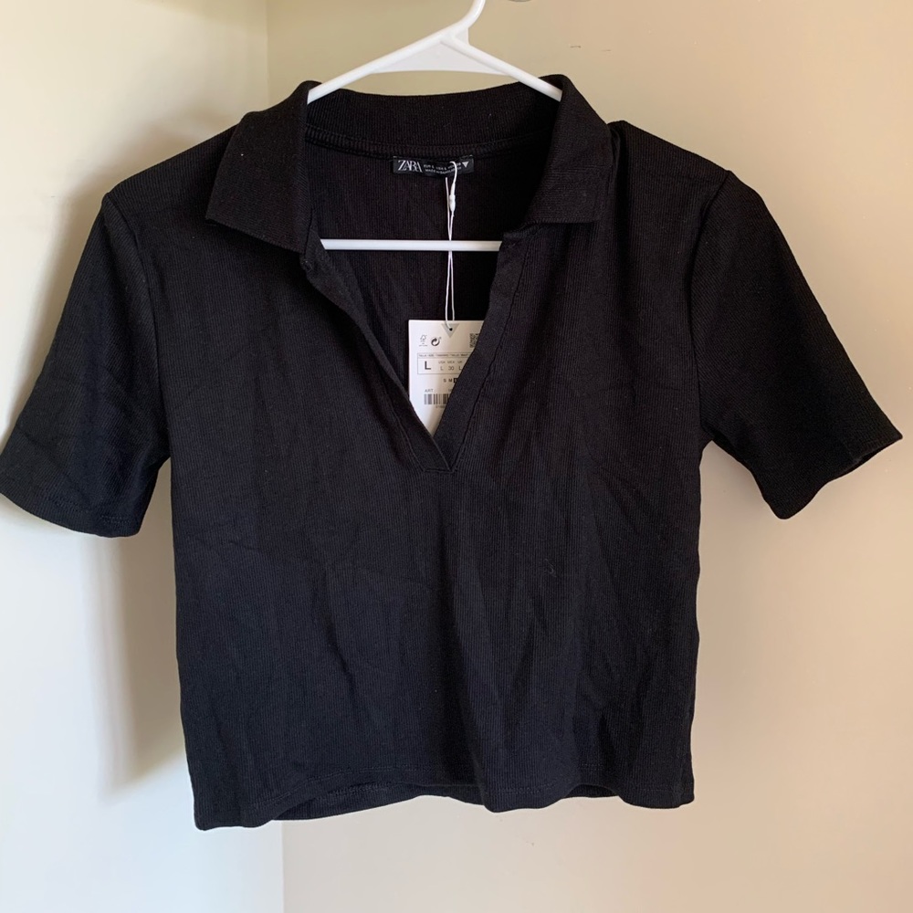 Zara collared crop top